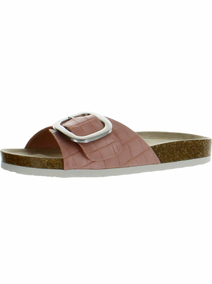 * Sugar Zerri Womens Faux Leather Slip On Footbed Sandals | Sandals