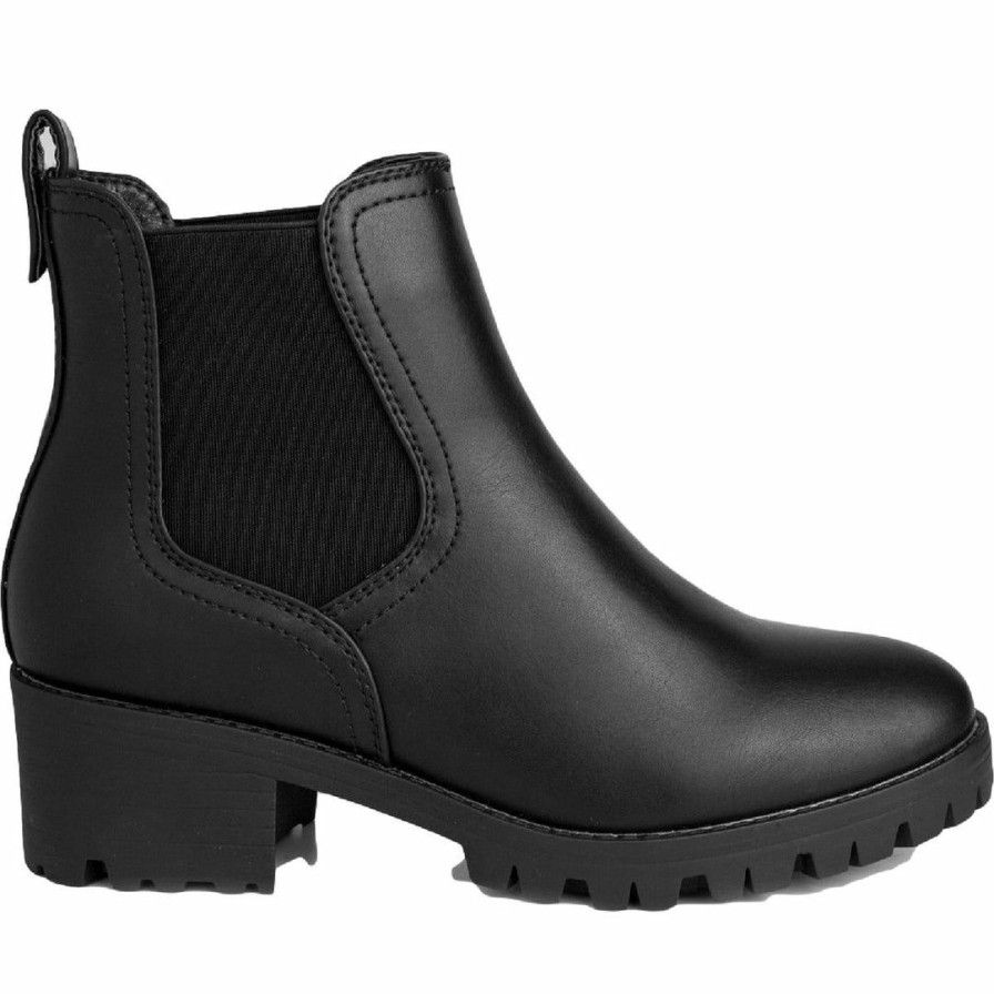 * Sugar Kelce Womens Faux-Leather Slip-On Ankle Boots | Booties