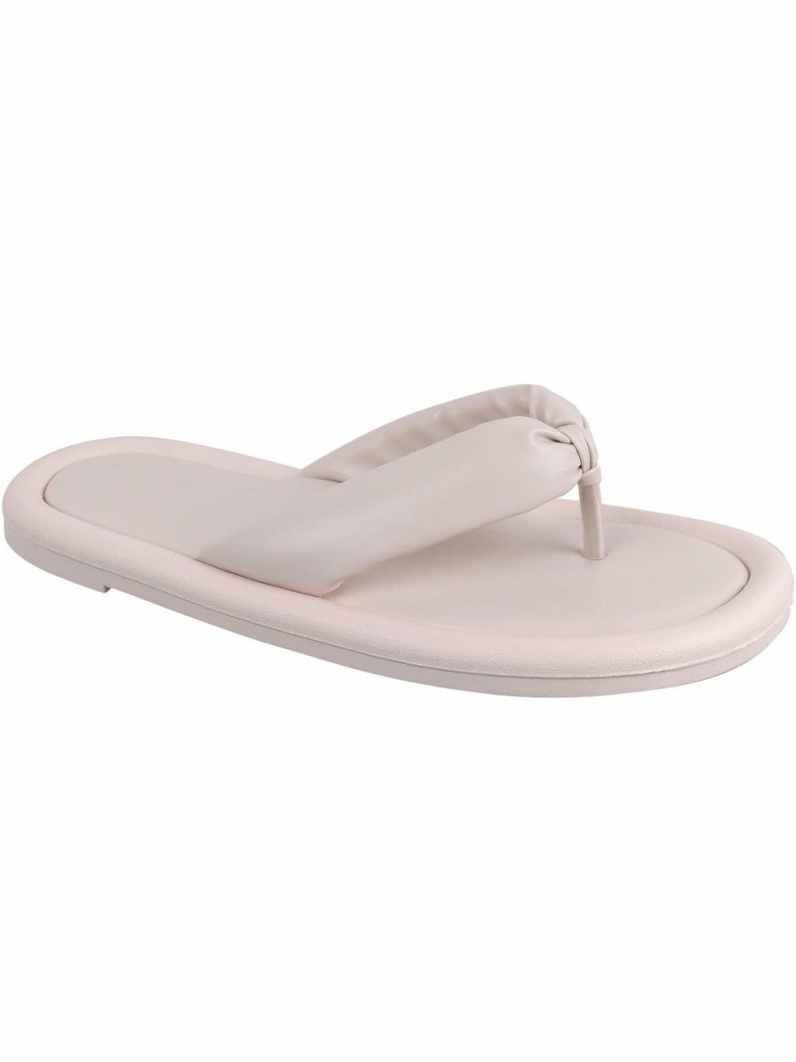 * H Halston Citizen Womens Vegan Leather Thong Flat Sandals | Sandals