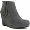 * Sugar Jayla Womens Faux Suede Wedges Ankle Boots | Boots