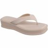 * H Halston Soula Womens Vegan Leather Thong Flatform Sandals | Sandals