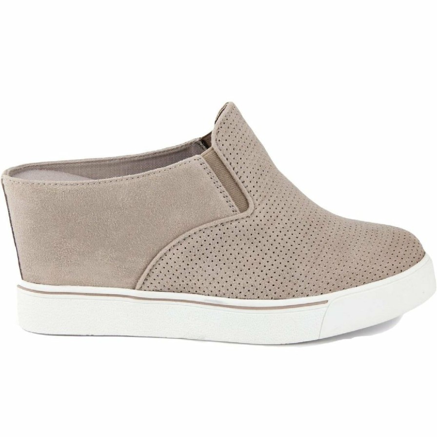 * Sugar Kallie Womens Faux Suede Slip On Casual And Fashion Sneakers | Fashion-Sneakers