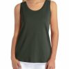 * H Halston Womens Cotton Criss-Cross Back Tank Top | Shirts-Tops