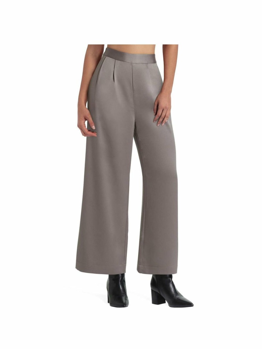 * H Halston Womens Pleat Front High Rise Wide Leg Pants | Pants