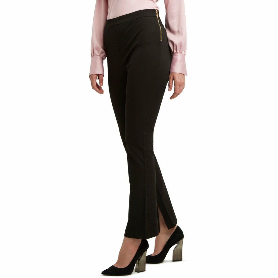 * H Halston Women Expossed Zip Slim Pant | Pants