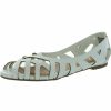 * Sugar Sayde Womens Faux Leather Cut-Out Peep-Toe Shoes | Flats