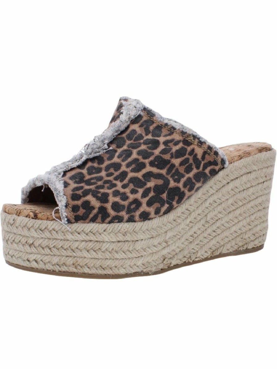 * Sugar Helper Womens Canvas Print Espadrilles | Sandals