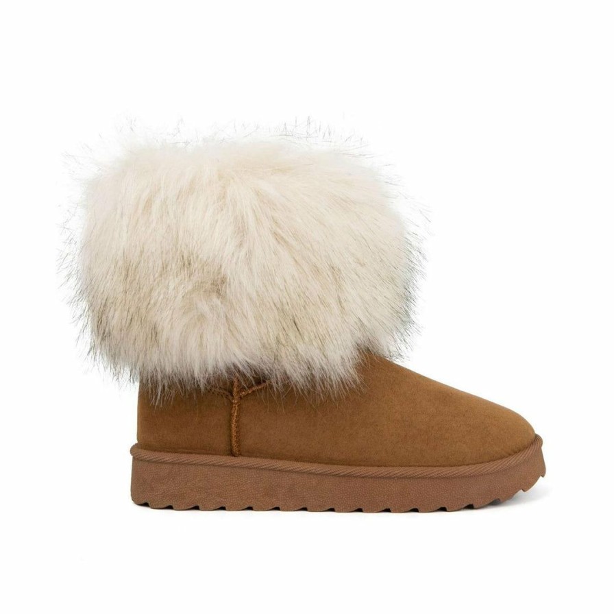 * Sugar Radient Womens Faux Suede Cozy Winter & Snow Boots | Boots