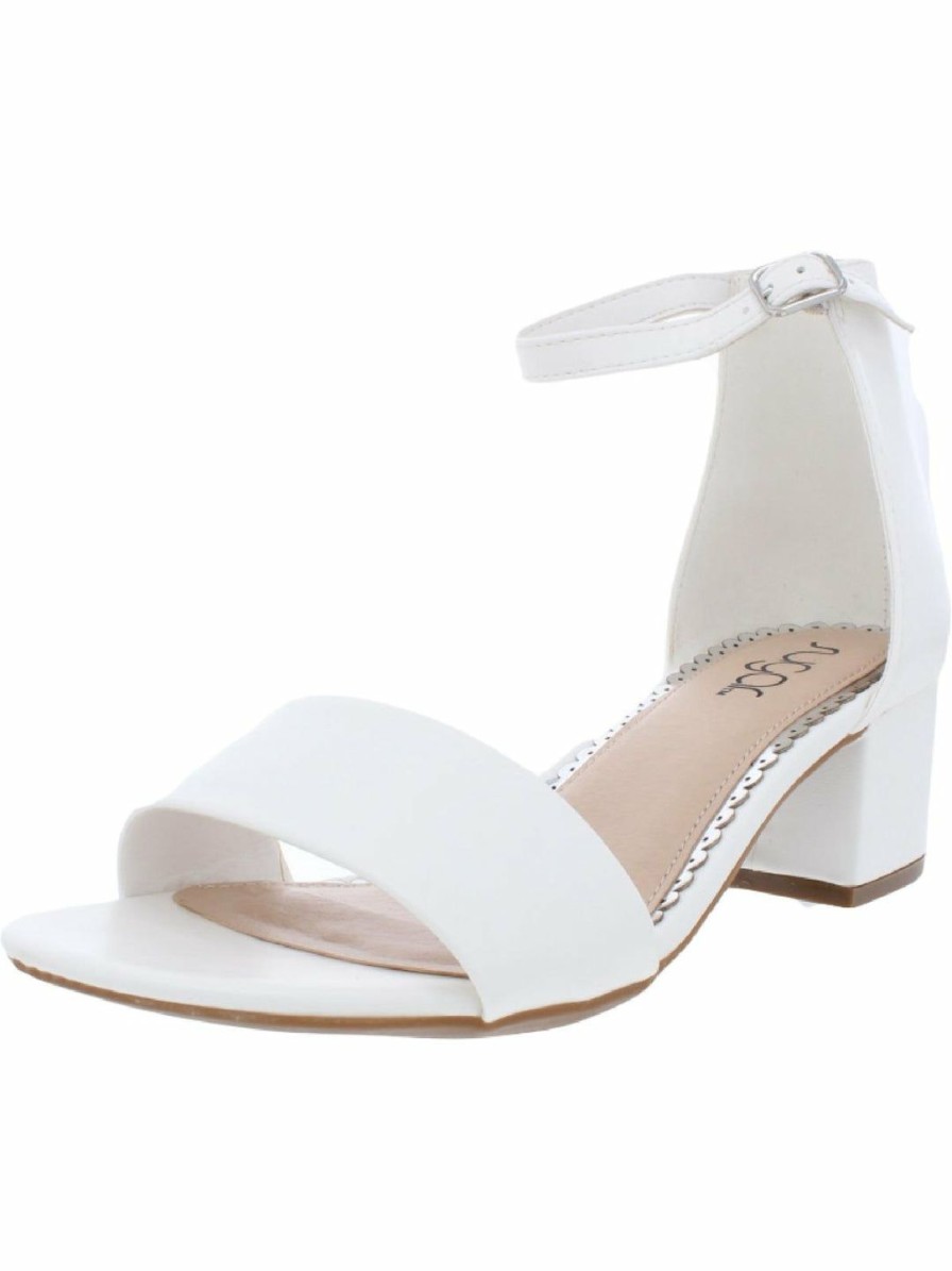 * Sugar Mattie Womens Ankle Strap Block Heel Heels | Pumps-Heels