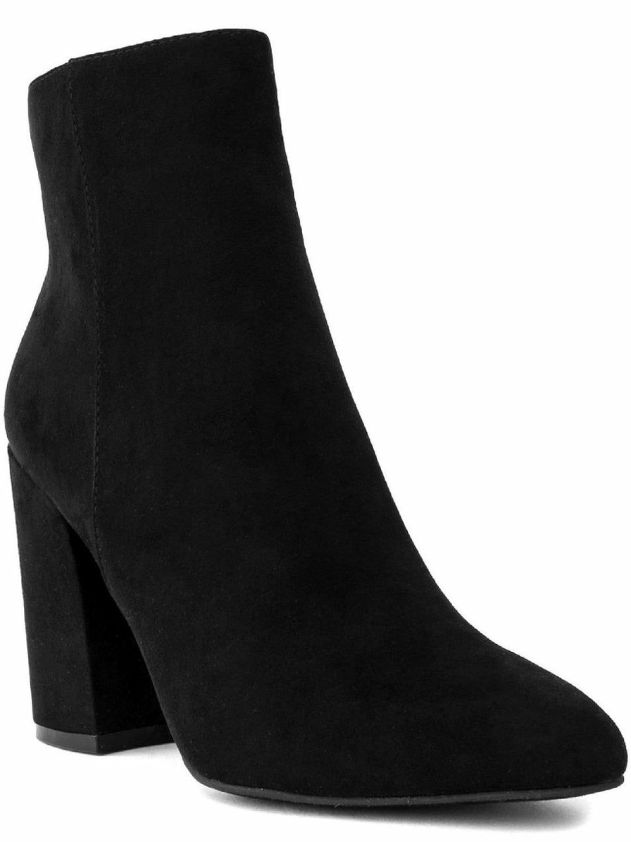 * Sugar Evvie Womens Block Heel Pointed Toe Ankle Boots | Boots