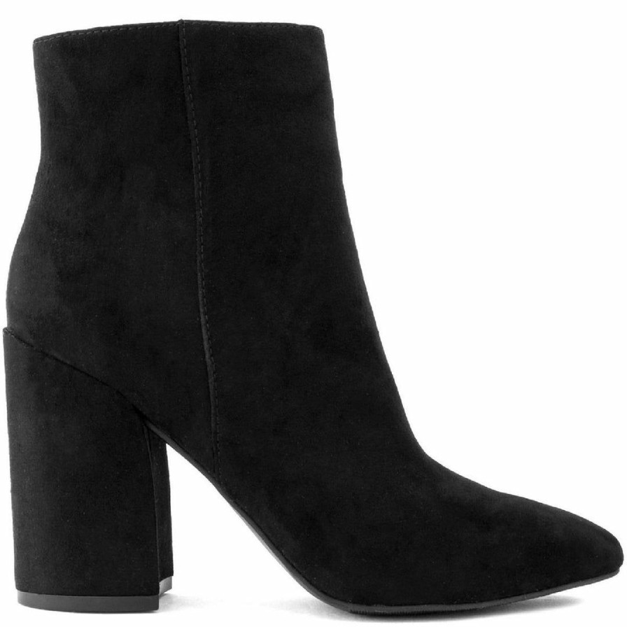 * Sugar Evvie Womens Block Heel Pointed Toe Ankle Boots | Boots